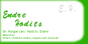 endre hodits business card